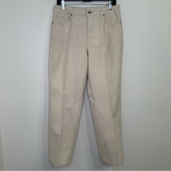 Coldwater Creek Women's Beige Straight-Leg Jeans - Picture 2 of 11